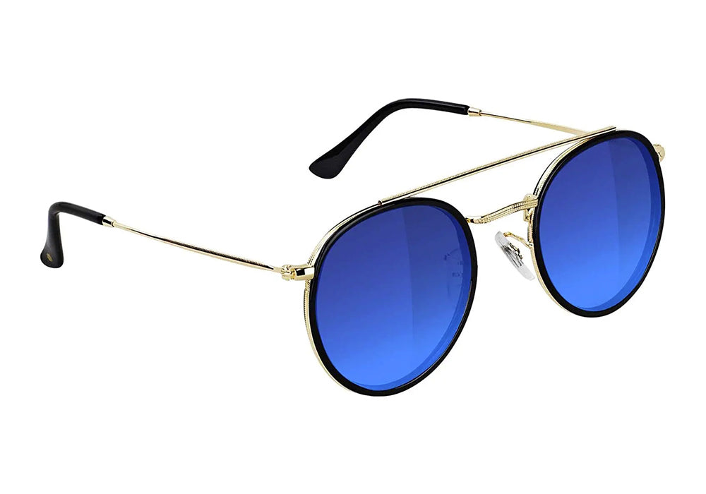 Glassy - Parker Polarized - Black/Gold/Blue Mirror - GlassyEyewearUK