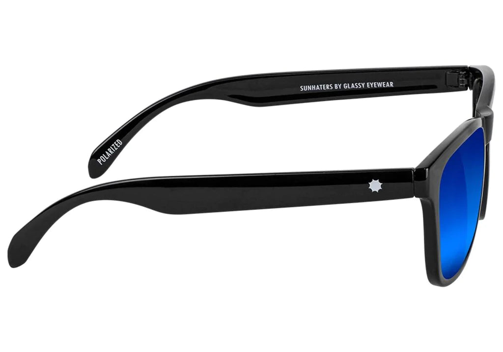 Glassy - Deric Polarized - Black/Blue Mirror - GlassyEyewearUK