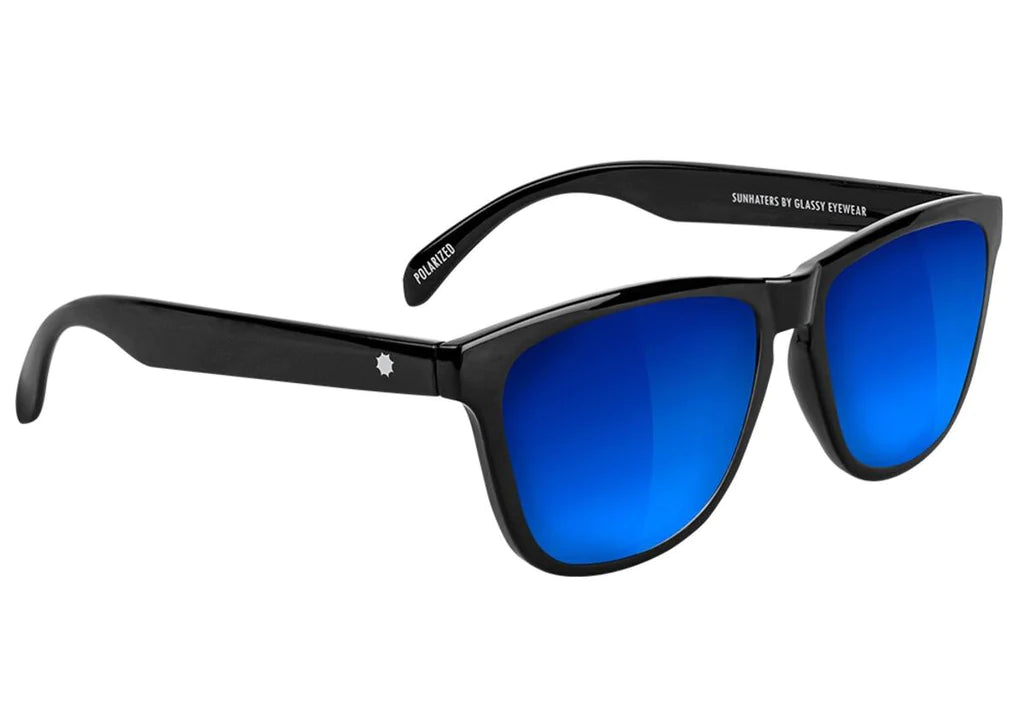 Glassy - Deric Polarized - Black/Blue Mirror - GlassyEyewearUK