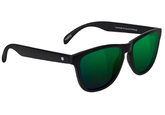 Glassy - Deric Polarized - Matte Black/Green Mirror - GlassyEyewearUK