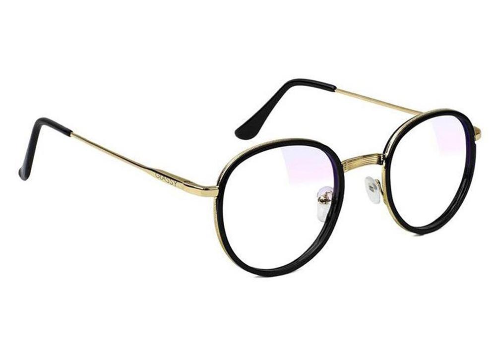 Lincoln - Premium Gaming Glasses - Black/Gold - GlassyEyewearUK