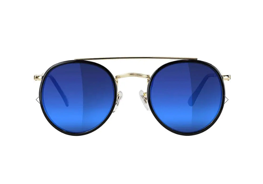 Glassy - Parker Polarized - Black/Gold/Blue Mirror - GlassyEyewearUK