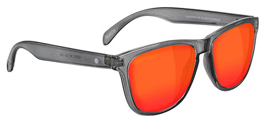Glassy - Deric Polarized - Transparent Grey/Red Mirror - GlassyEyewearUK